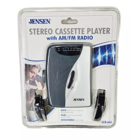 Vintage Jensen SCR68A AM/FM Radio Stereo Cassette Player Portable Walkman SEALED - Picture 1 of 4